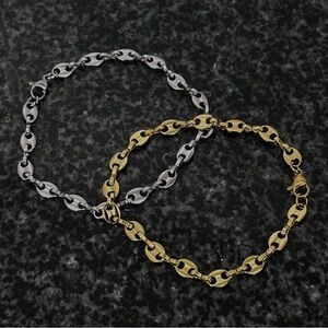 MICRO COFFEE BEAN BRACELET IN SILVER OR GOLD